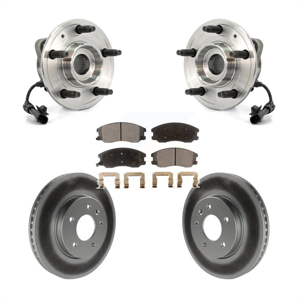 Front Hub Bearing Assembly With Coated Disc Brake Rotors And Ceramic Pads Kit For Chevrolet Equinox Saturn Vue Captiva Sport Pontiac Torrent Suzuki XL-7 KBB-104611