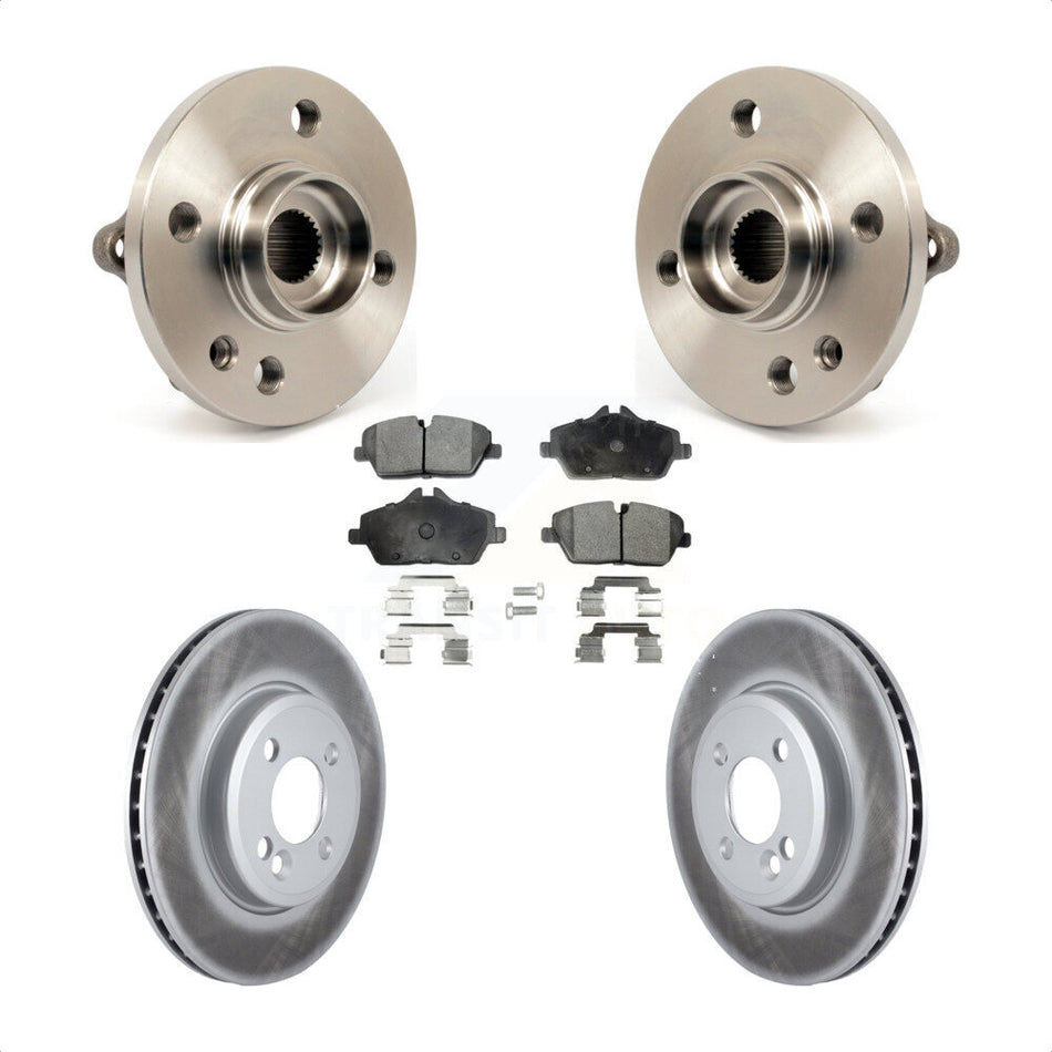 Front Hub Bearing Assembly With Coated Disc Brake Rotors And Ceramic Pads Kit For Mini Cooper KBB-104663