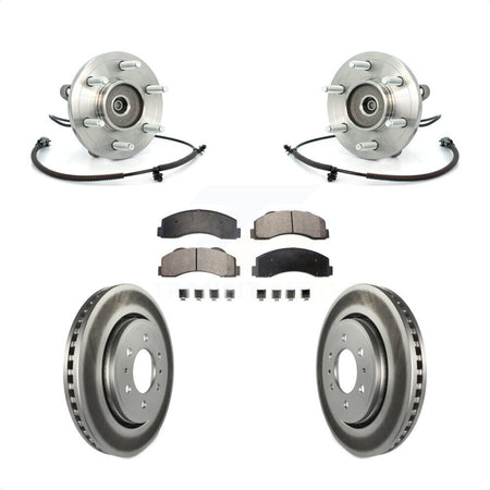 Front Hub Bearing Coated Brake Rotor Pads Kit For Ford F-150 Expedition Lincoln Navigator KBB-104864