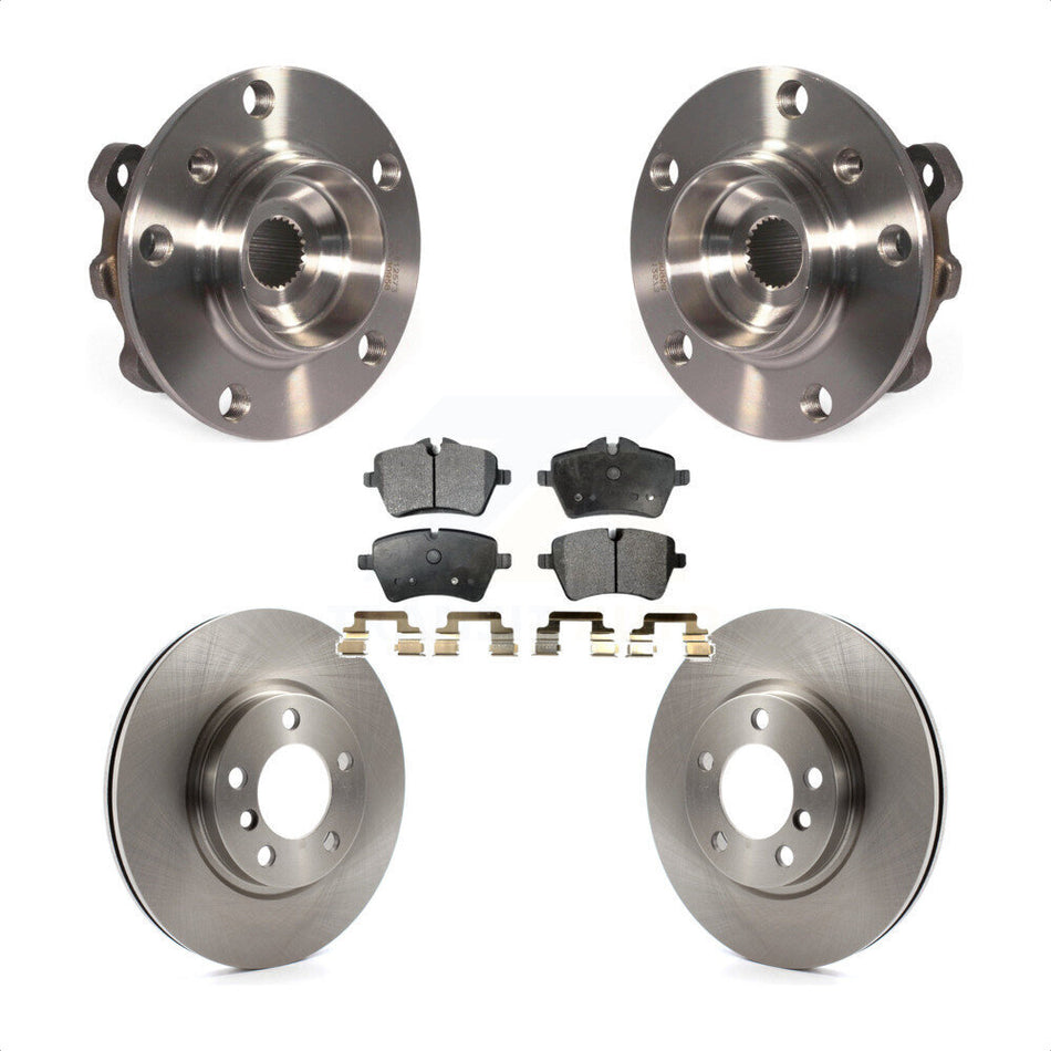 Front Hub Bearing Assembly With Disc Brake Rotors And Semi-Metallic Pads Kit For Mini Cooper Countryman Paceman KBB-104925