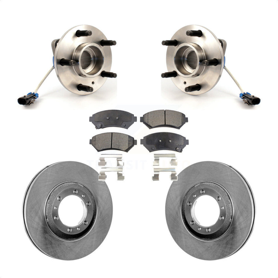 Front Hub Bearing Disc Brake Rotor Pads Kit For Buick LeSabre Century Pontiac Grand Prix Chevrolet Venture Regal Oldsmobile Montana Bonneville Intrigue Silhouette Trans Sport KBB-104950
