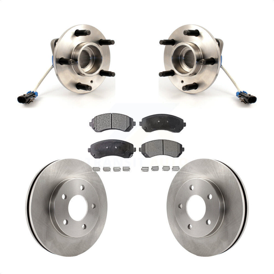 Front Hub Bearing Assembly With Disc Brake Rotors And Semi-Metallic Pads Kit For Buick Rendezvous Pontiac Aztek KBB-104952