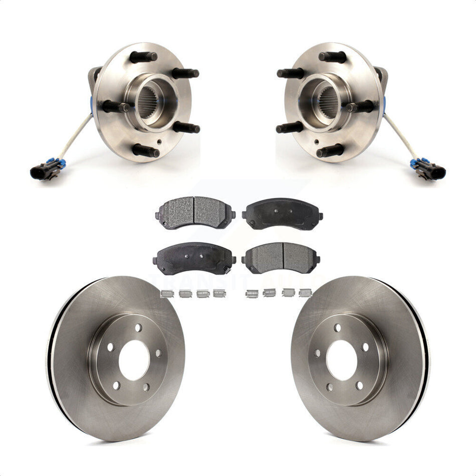 Front Hub Bearing Assembly With Disc Brake Rotors And Semi-Metallic Pads Kit For Buick Rendezvous Chevrolet Venture Pontiac Montana Aztek Oldsmobile Silhouette AWD KBB-104953