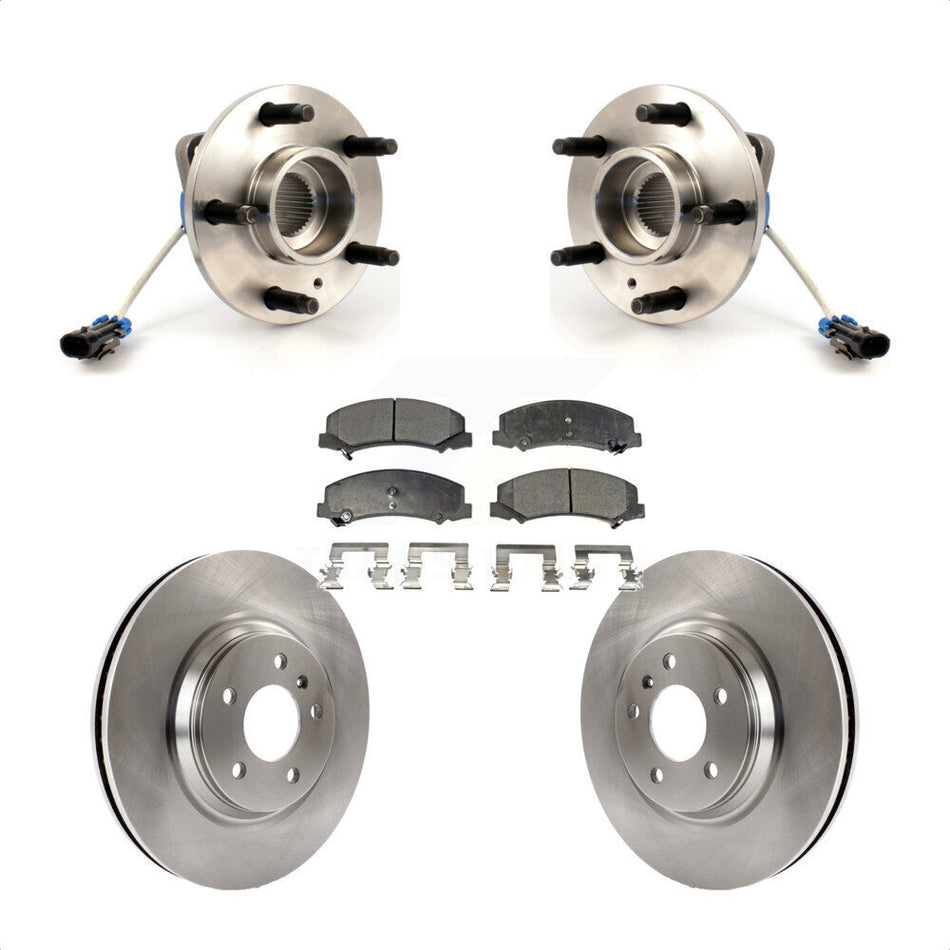 Front Hub Bearing Assembly With Disc Brake Rotors And Semi-Metallic Pads Kit For Chevrolet Buick Lucerne Impala Limited LaCrosse Allure KBB-104960