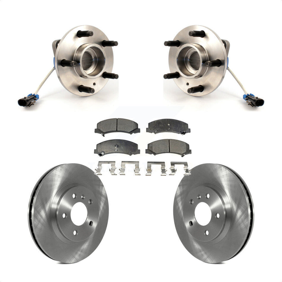 Front Hub Bearing Assembly With Disc Brake Rotors And Semi-Metallic Pads Kit For Chevrolet Impala Buick Lucerne Limited Monte Carlo KBB-104961