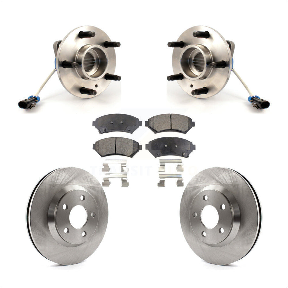 Front Hub Bearing Assembly With Disc Brake Rotors And Semi-Metallic Pads Kit For 2005-2005 Chevrolet Impala Buick LeSabre Monte Carlo Pontiac Bonneville Park Avenue KBB-104962