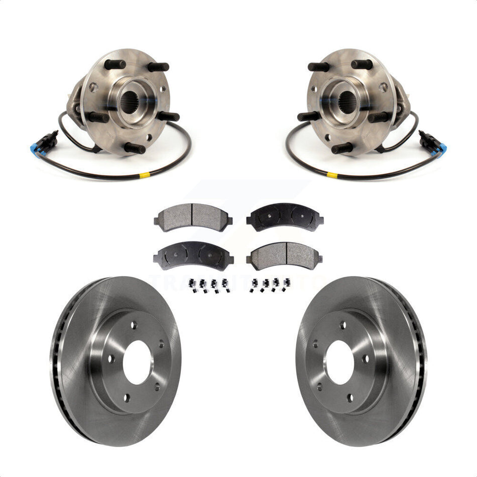 Front Hub Bearing Assembly With Disc Brake Rotors And Semi-Metallic Pads Kit For Chevrolet S10 Blazer GMC Sonoma Jimmy Oldsmobile Bravada Isuzu Hombre KBB-104972