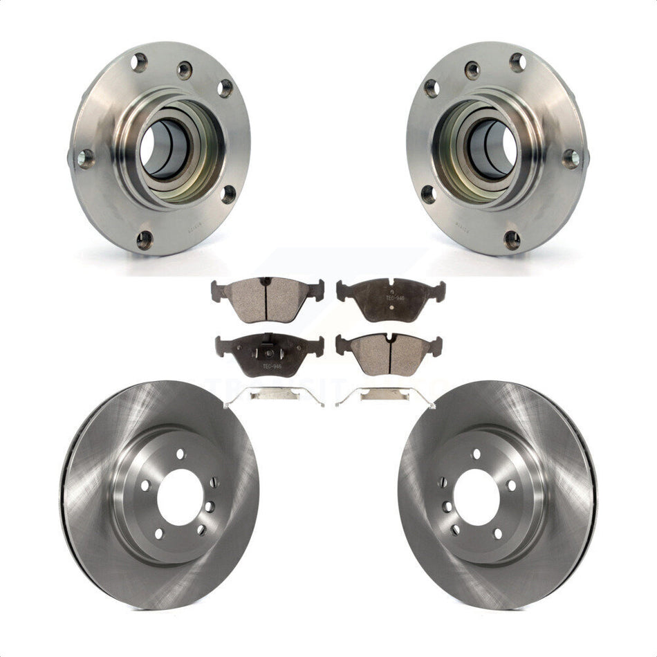 Front Hub Bearing Assembly With Disc Brake Rotors And Semi-Metallic Pads Kit For BMW 330Ci 330i Z4 KBB-104975