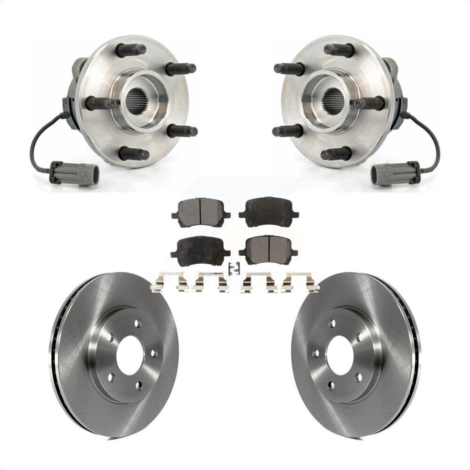 Front Hub Bearing Assembly With Disc Brake Rotors And Semi-Metallic Pads Kit For Chevrolet HHR KBB-105026