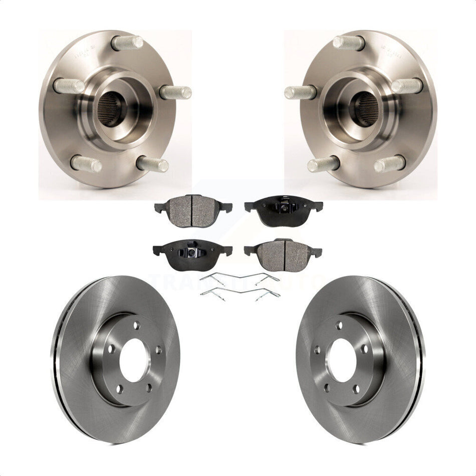 Front Hub Bearing Assembly With Disc Brake Rotors And Semi-Metallic Pads Kit For Mazda 3 2.0L KBB-105033