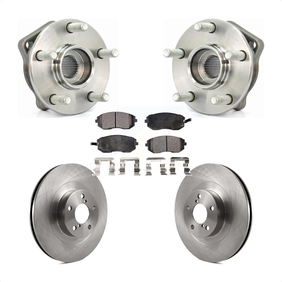 Front Hub Bearing Assembly With Disc Brake Rotors And Semi-Metallic Pads Kit For 2005-2005 Subaru Outback Legacy KBB-105048