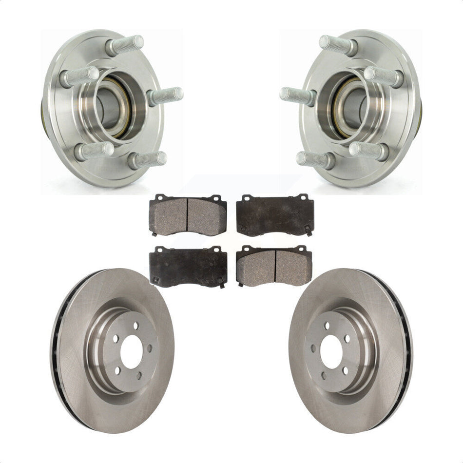 Front Hub Bearing Assembly With Disc Brake Rotors And Semi-Metallic Pads Kit For Dodge Chrysler 300 Charger Challenger Magnum KBB-105061