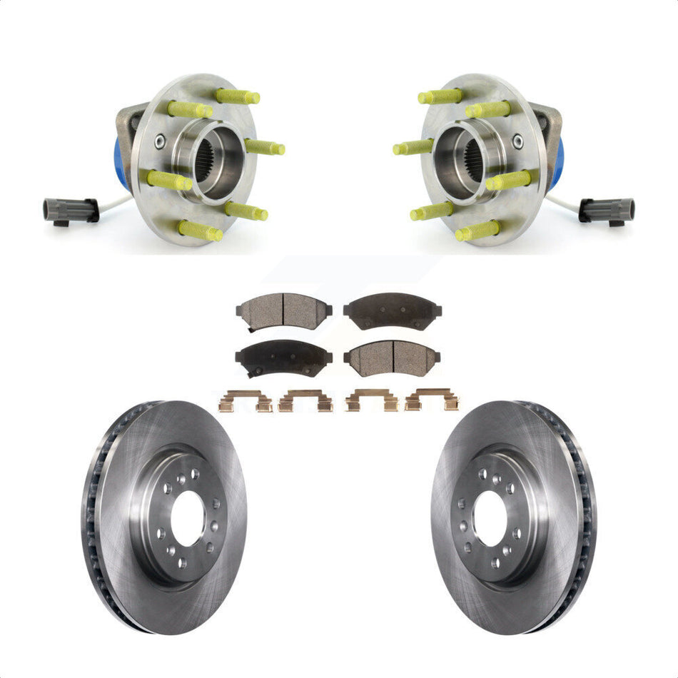 Front Hub Bearing Assembly With Disc Brake Rotors And Semi-Metallic Pads Kit For Chevrolet Uplander Buick Terraza Pontiac Montana Saturn Relay KBB-105071