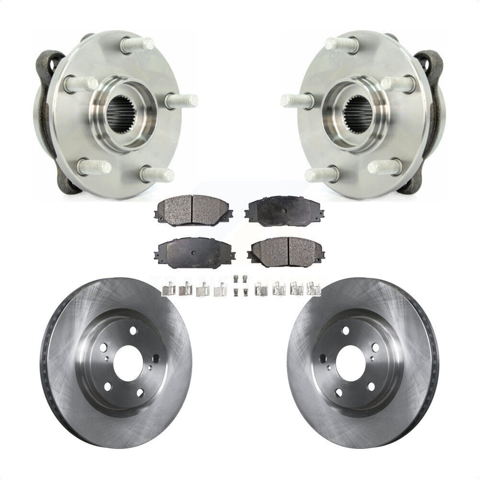 Front Hub Bearing Assembly With Disc Brake Rotors And Semi-Metallic Pads Kit For Toyota RAV4 Scion tC Mirai KBB-105101