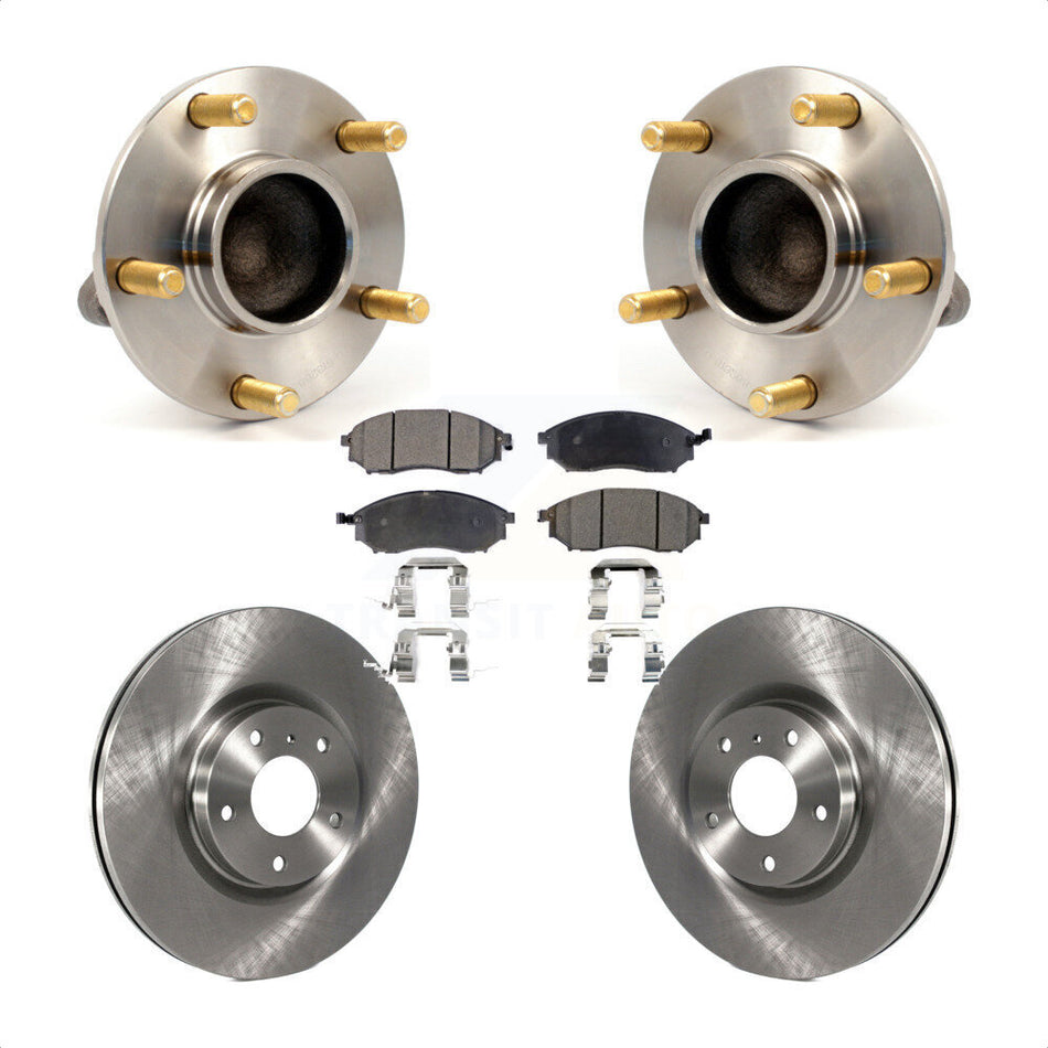 Front Hub Bearing Assembly With Disc Brake Rotors And Semi-Metallic Pads Kit For Infiniti G35 Nissan 350Z INFINITI KBB-105124