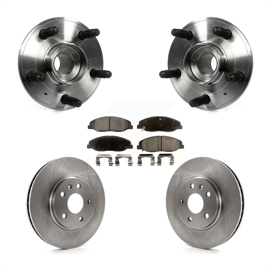 Front Hub Bearing Assembly With Disc Brake Rotors And Semi-Metallic Pads Kit For 2012-2013 Cadillac CTS V 315mm Diameter Rotor KBB-105145