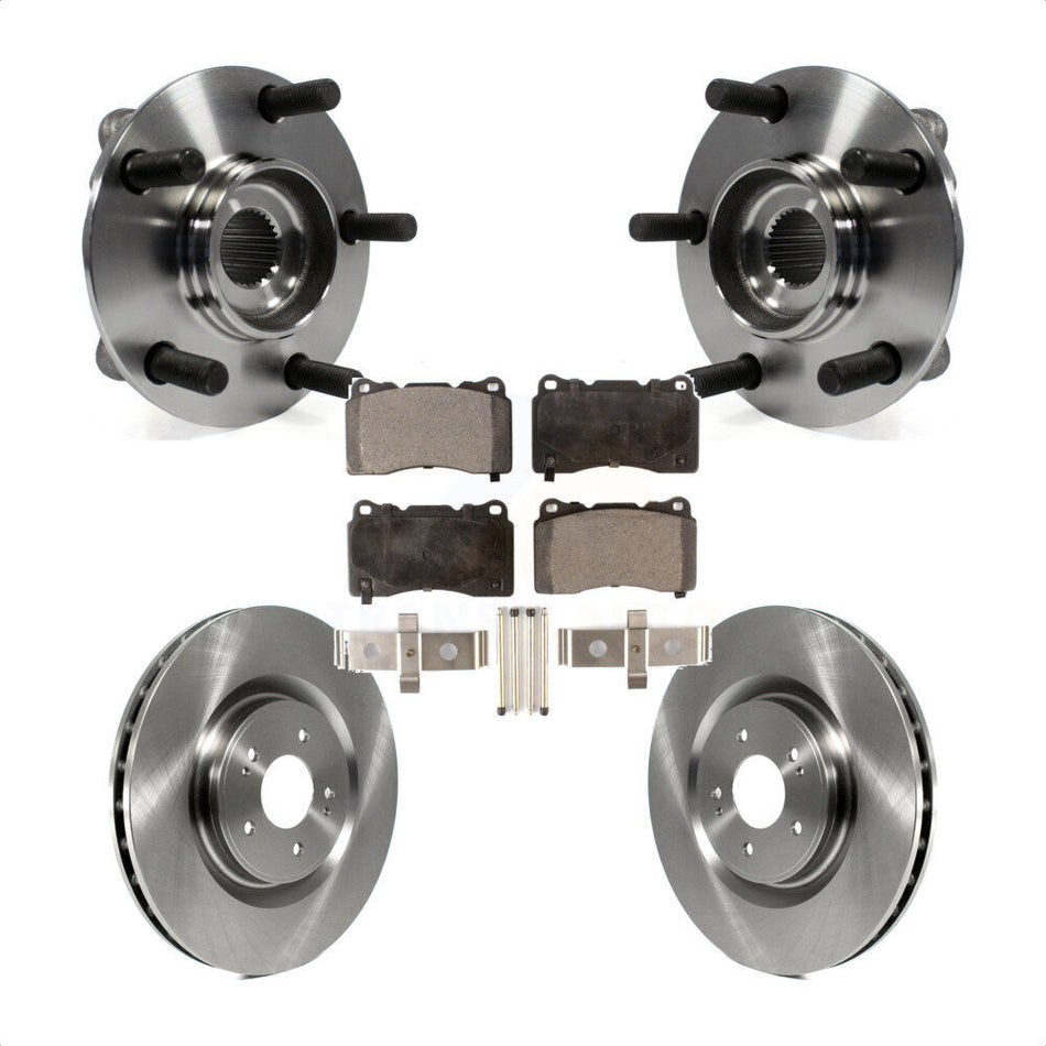 Front Hub Bearing Assembly With Disc Brake Rotors And Semi-Metallic Pads Kit For Mitsubishi Lancer KBB-105186