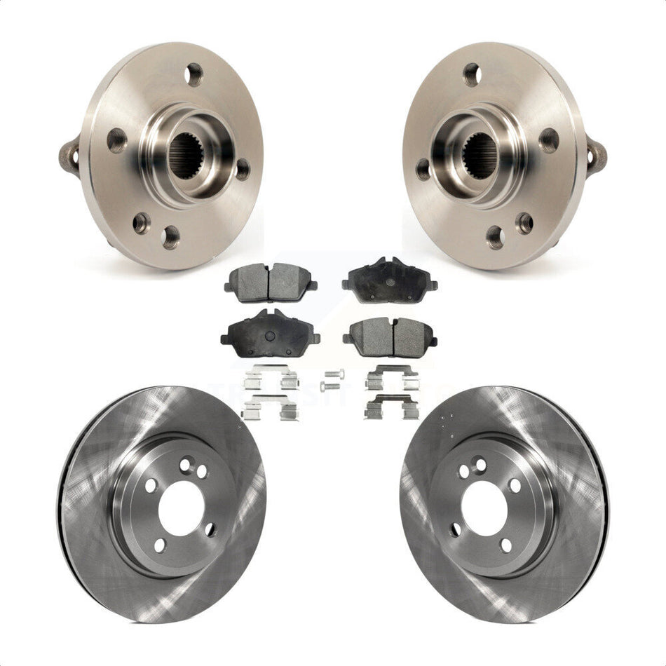 Front Hub Bearing Assembly With Disc Brake Rotors And Semi-Metallic Pads Kit For Mini Cooper KBB-105197