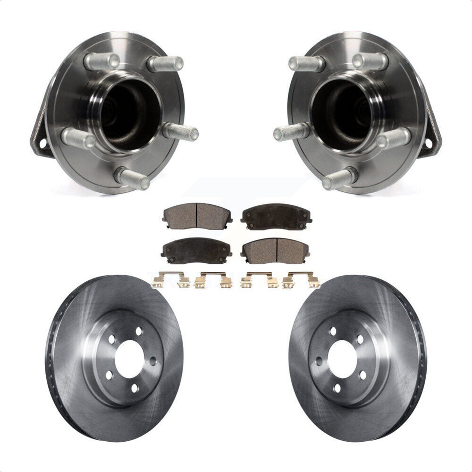 Front Hub Bearing Assembly With Disc Brake Rotors And Semi-Metallic Pads Kit For Dodge Charger Challenger Chrysler 300 KBB-105214