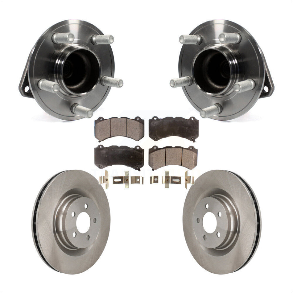 Front Hub Bearing Assembly With Disc Brake Rotors And Semi-Metallic Pads Kit For Dodge Challenger Charger KBB-105217