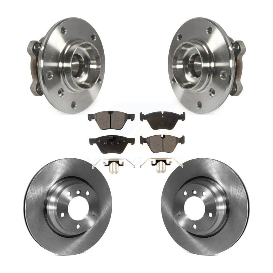 Front Hub Bearing Assembly With Disc Brake Rotors And Semi-Metallic Pads Kit For 2012 BMW X1 xDrive28i with AWD KBB-105224