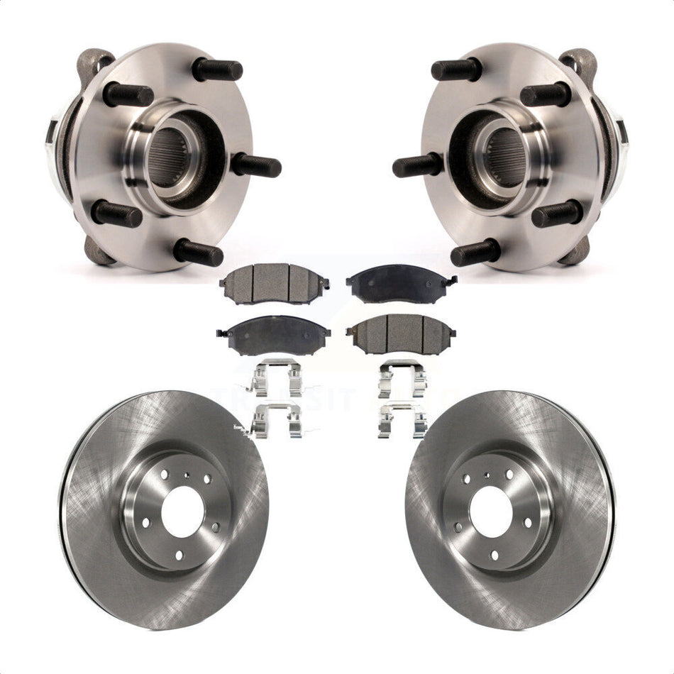 Front Hub Bearing Assembly With Disc Brake Rotors And Semi-Metallic Pads Kit For Nissan Murano KBB-105239