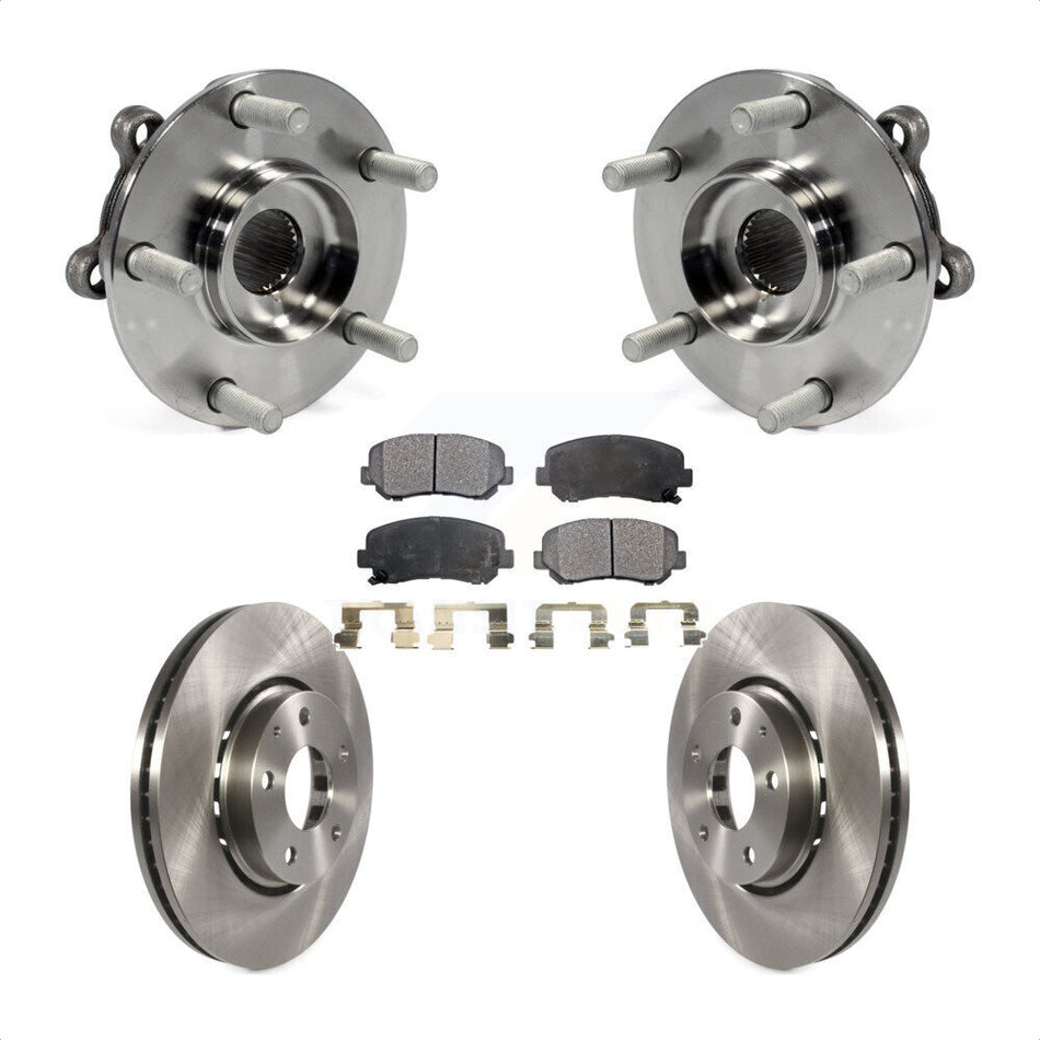 Front Hub Bearing Assembly With Disc Brake Rotors And Semi-Metallic Pads Kit For Mazda CX-5 KBB-105245