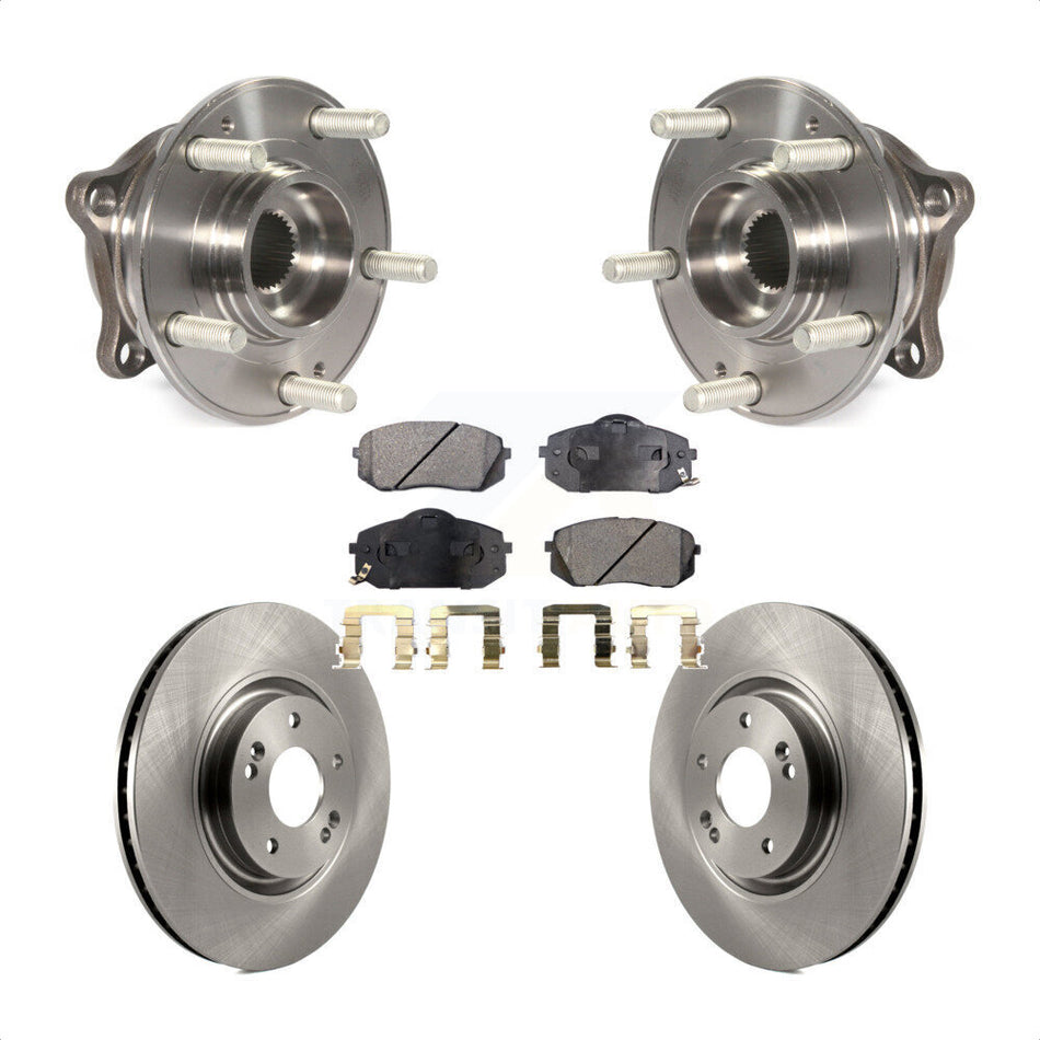 Front Hub Bearing Assembly With Disc Brake Rotors And Semi-Metallic Pads Kit For Hyundai Sonata Tucson KBB-105270