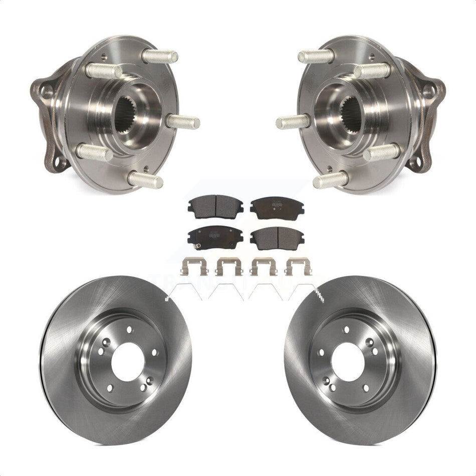 Front Hub Bearing Assembly With Disc Brake Rotors And Semi-Metallic Pads Kit For Hyundai Tucson Kia Sportage KBB-105275