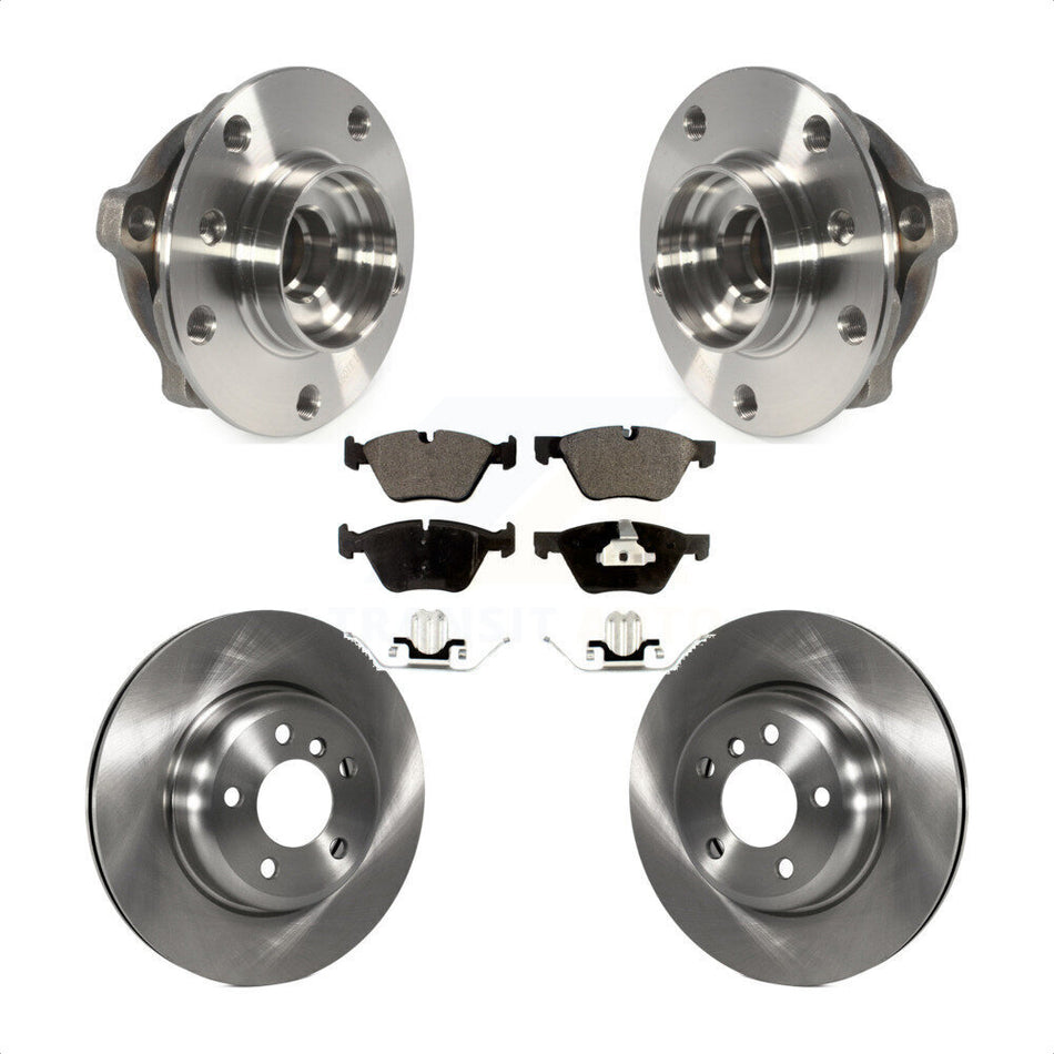 Front Hub Bearing Assembly With Disc Brake Rotors And Semi-Metallic Pads Kit For 2012-2016 BMW 528i xDrive Without Performance Brakes 330mm Diameter Rotor KBB-105278