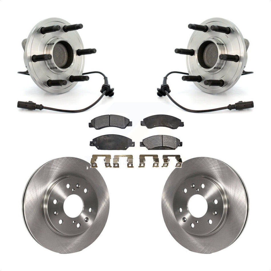 Front Hub Bearing Assembly With Disc Brake Rotors And Semi-Metallic Pads Kit For 2007-2007 Chevrolet Tahoe GMC Suburban 1500 Yukon Avalanche XL Cadillac Escalade RWD KBB-105394