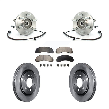 Front Hub Bearing Disc Brake Rotor & Pads Kit For Ford F-150 Expedition Lincoln Navigator KBB-105428