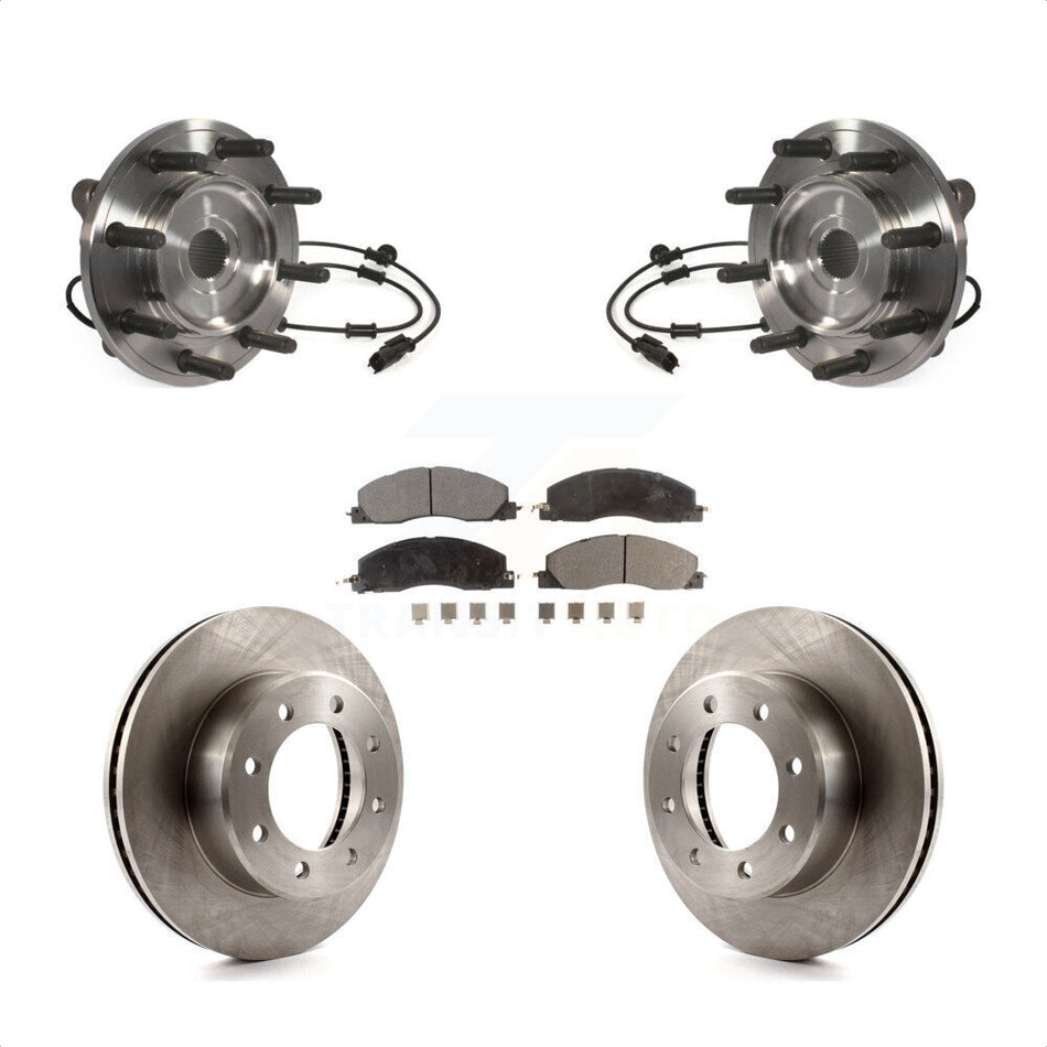 Front Hub Bearing Assembly With Disc Brake Rotors And Semi-Metallic Pads Kit For Ram 2500 3500 KBB-105432
