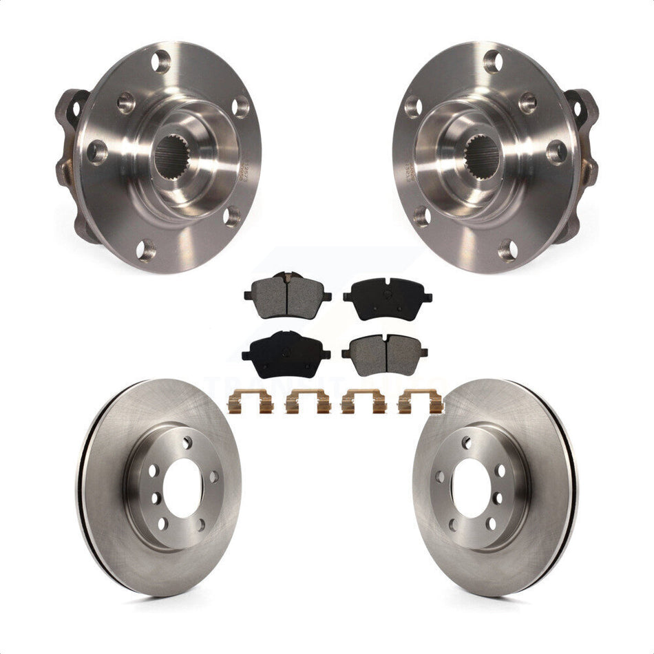 Front Hub Bearing Assembly With Disc Brake Rotors And Semi-Metallic Pads Kit For Mini Cooper Countryman Paceman KBB-105490