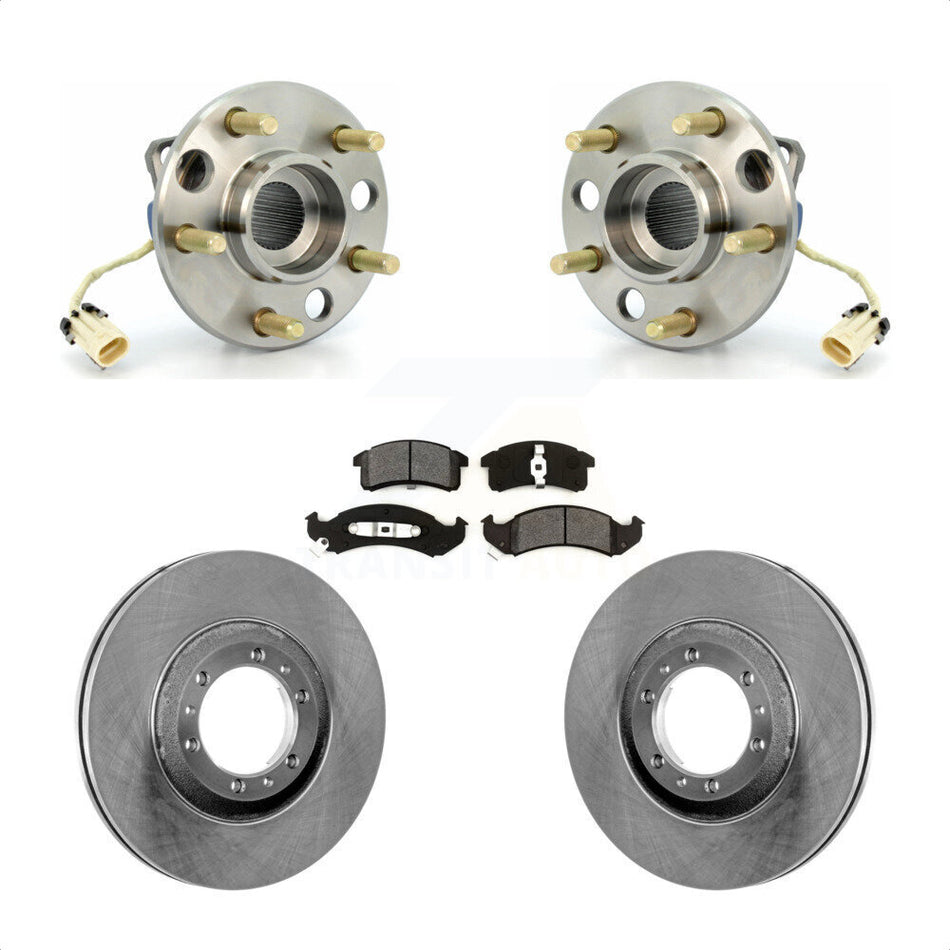 Front Hub Bearing Brake Rotor Pad Kit For Buick LeSabre Oldsmobile Cadillac 88 Pontiac DeVille Bonneville Park Avenue Eldorado Seville 98 Riviera Chevrolet Lumina APV Regency KBB-105508