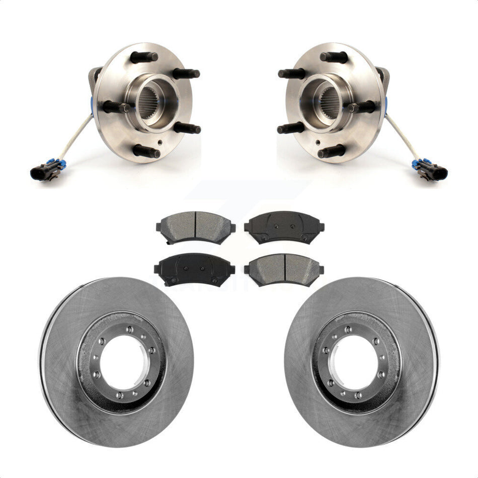 Front Hub Bearing Disc Brake Rotor Pads Kit For Buick LeSabre Century Pontiac Grand Prix Chevrolet Venture Regal Oldsmobile Montana Bonneville Intrigue Silhouette Trans Sport KBB-105519