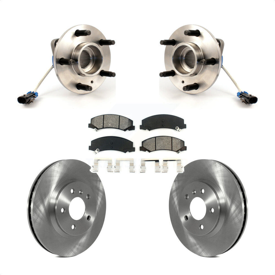 Front Hub Bearing Assembly With Disc Brake Rotors And Semi-Metallic Pads Kit For Chevrolet Impala Buick Lucerne Limited Monte Carlo KBB-105530