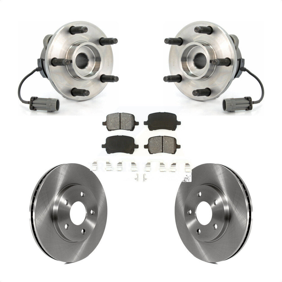 Front Hub Bearing Assembly With Disc Brake Rotors And Semi-Metallic Pads Kit For Chevrolet HHR KBB-105607