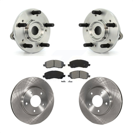 Front Hub Bearing Assembly Disc Brake Rotors And Pads Kit For 2010-2012 Mitsubishi Galant KBB-105624