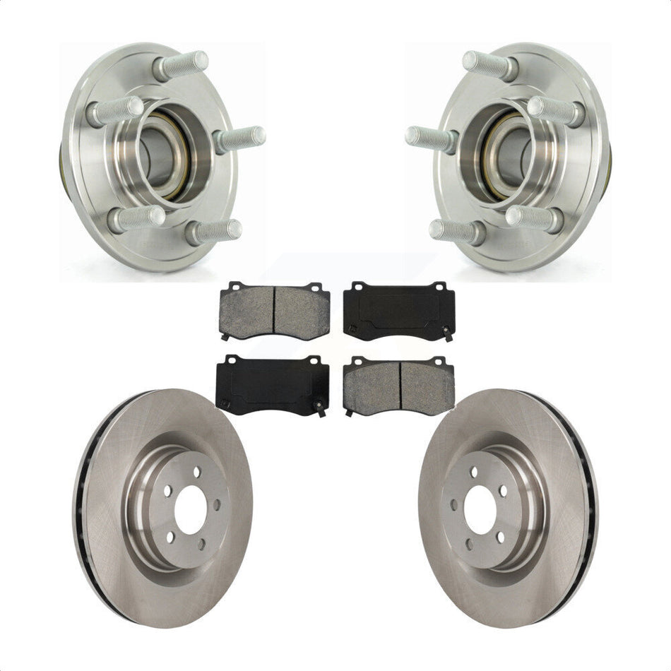 Front Hub Bearing Assembly With Disc Brake Rotors And Semi-Metallic Pads Kit For Dodge Chrysler 300 Charger Challenger Magnum KBB-105644