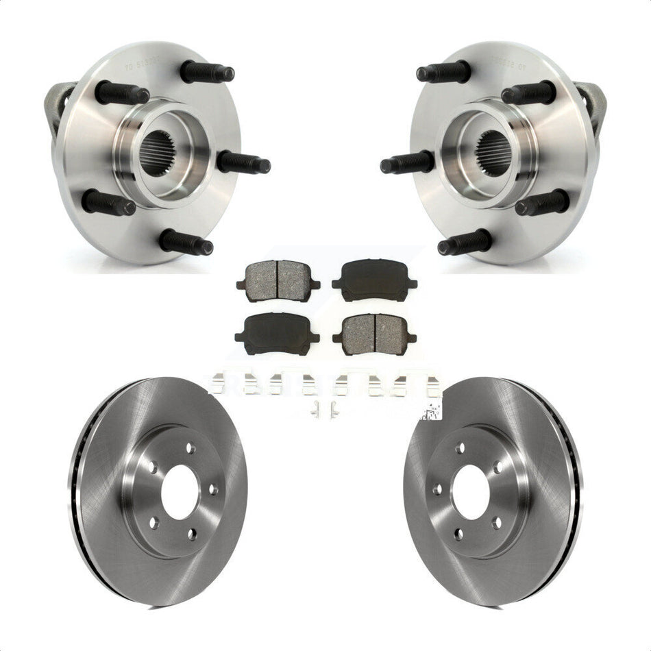 Front Hub Bearing Assembly With Disc Brake Rotors And Semi-Metallic Pads Kit For Chevrolet HHR KBB-105655