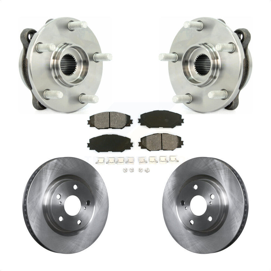 Front Hub Bearing Assembly With Disc Brake Rotors And Semi-Metallic Pads Kit For Toyota RAV4 Scion tC Mirai KBB-105683