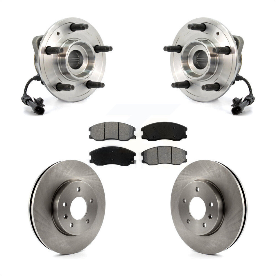 Front Hub Bearing Assembly With Disc Brake Rotors And Semi-Metallic Pads Kit For Chevrolet Equinox Saturn Vue Captiva Sport Pontiac Torrent Suzuki XL-7 KBB-105722