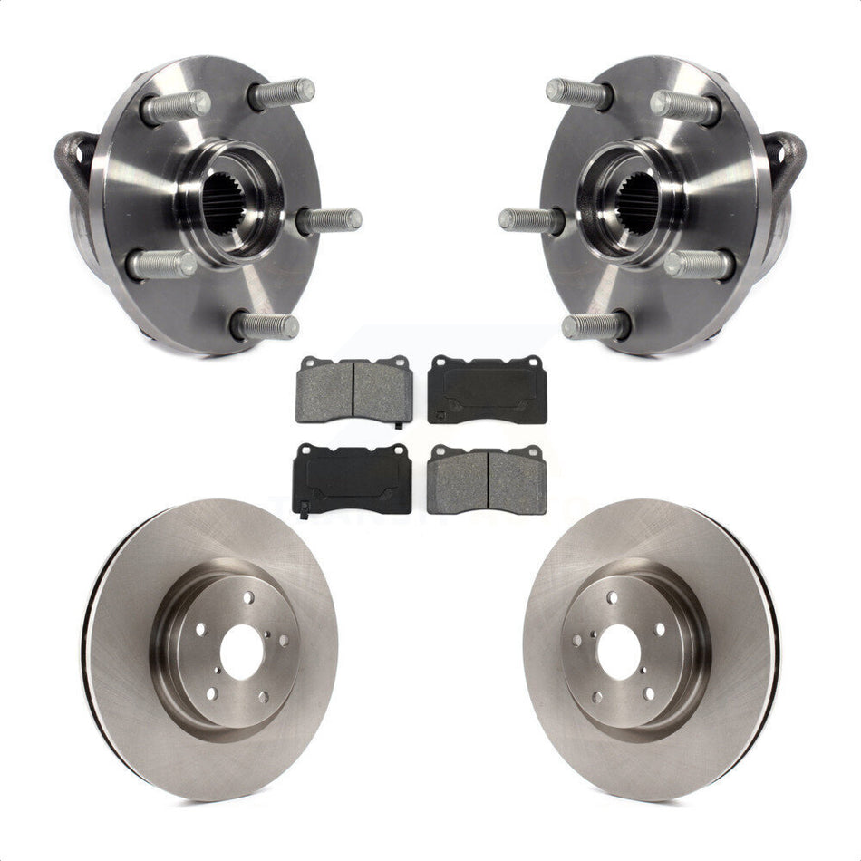 Front Hub Bearing Assembly With Disc Brake Rotors And Semi-Metallic Pads Kit For Subaru Impreza WRX STI KBB-105766