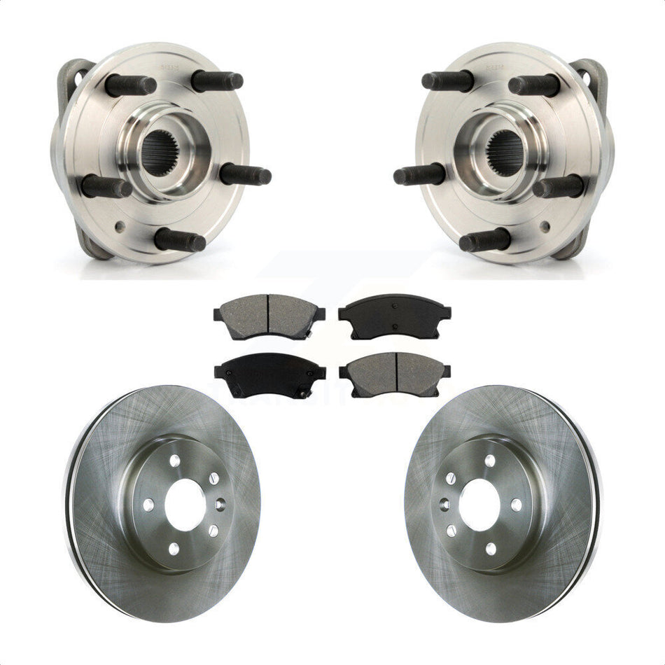 Front Hub Bearing Assembly With Disc Brake Rotors And Semi-Metallic Pads Kit For Chevrolet Cruze Limited KBB-105781