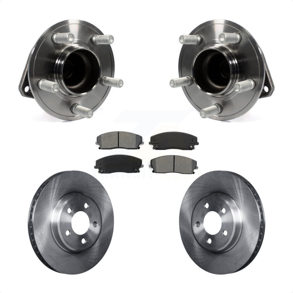 Front Hub Bearing Assembly With Disc Brake Rotors And Semi-Metallic Pads Kit For Dodge Charger Challenger Chrysler 300 KBB-105789