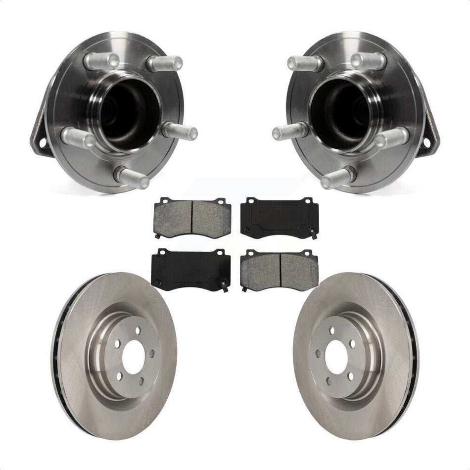 Front Hub Bearing Assembly With Disc Brake Rotors And Semi-Metallic Pads Kit For Dodge Charger Challenger Chrysler 300 KBB-105791