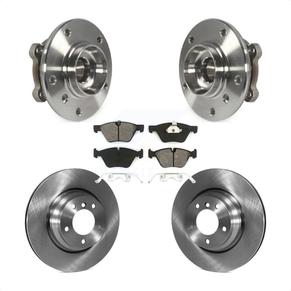Front Hub Bearing Assembly With Disc Brake Rotors And Semi-Metallic Pads Kit For 2012 BMW X1 xDrive28i with AWD KBB-105798