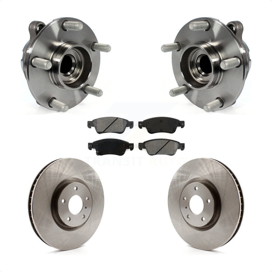 Front Hub Bearing Assembly With Disc Brake Rotors And Semi-Metallic Pads Kit For Infiniti G37 G35 Q60 INFINITI KBB-105805