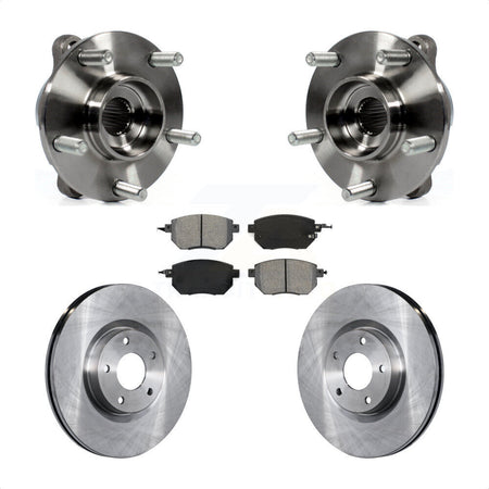Front Hub Bearing Assembly Disc Brake Rotors And Pads Kit For INFINITI FX35 FX45 KBB-105809